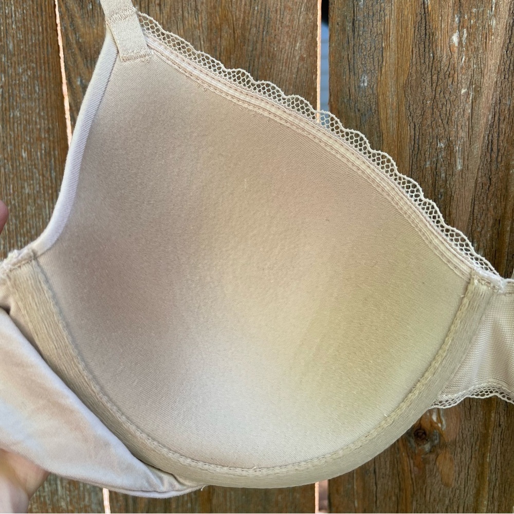 CALVIN KLEIN Women’s Classic T Shirt Bra Beige Nude Size 32D - Picture 11 of 11